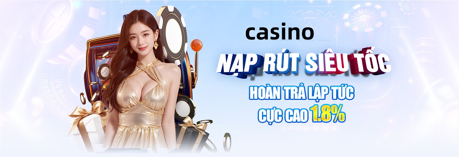 Hình ảnh quảng cáo của mcwcasino hiển thị nền tảng và các lợi ích