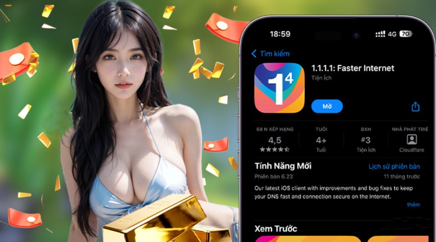 Hình ảnh quảng cáo của mcwcasino hiển thị nền tảng và các lợi ích